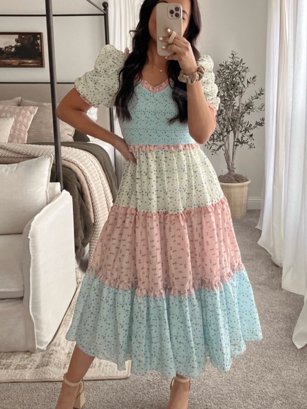 Emily spring patchwork dress